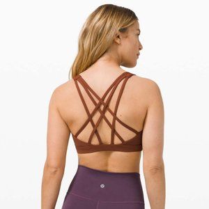 Lululemon Free to be Serene Bra Light Support in Dark Teracotta
